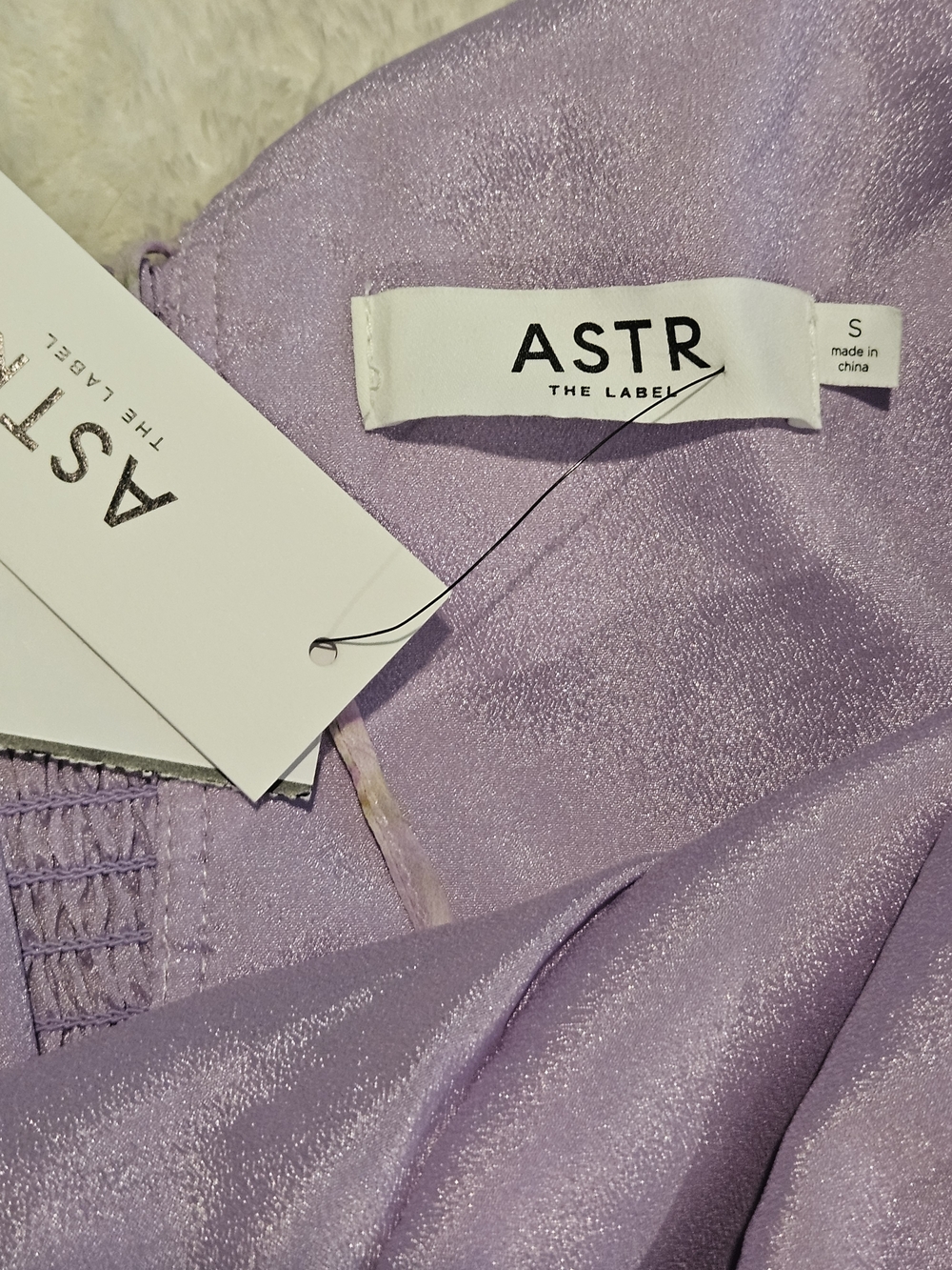 NWT Astr Pleated Midi Dress Size S Lavender Purple Floral Preppy Feminine - Picture 7 of 11